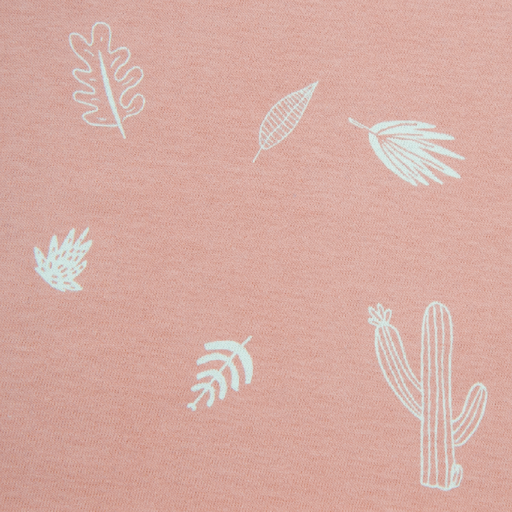 Single jersey fabric with cactus